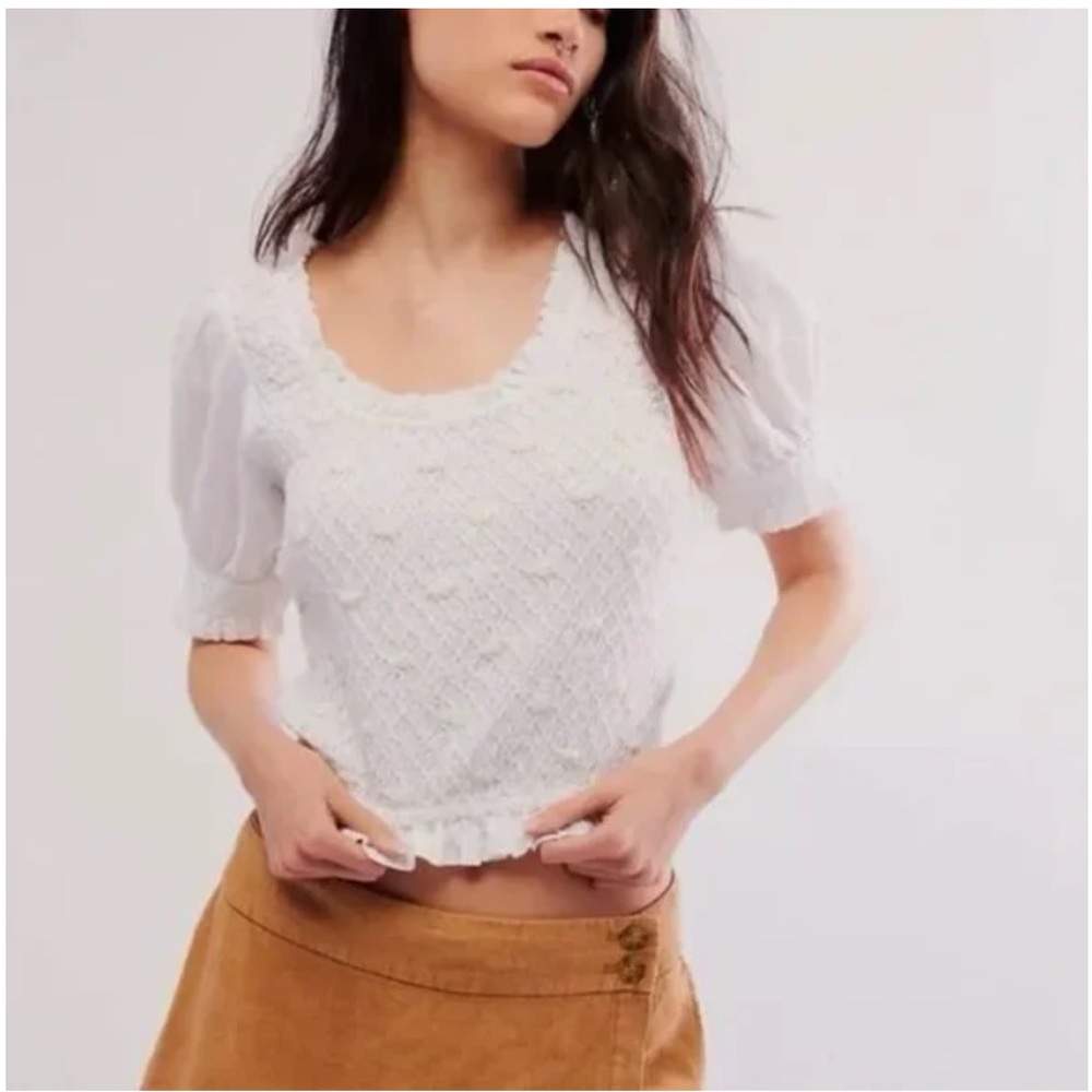 Free People Cecelia Smocked Top. NWOT